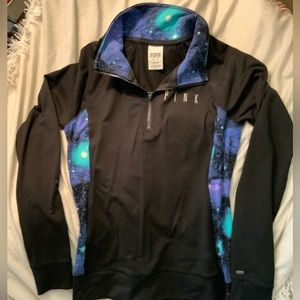 Black Victorias Secret Pink quarter zip pullover sz XS